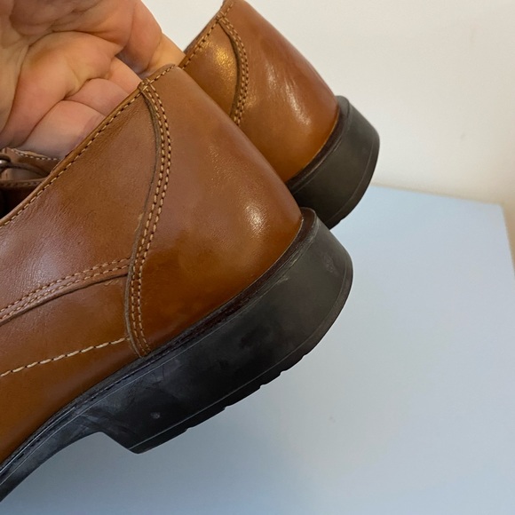 COPY - QUALITY!💙👖JOHNSTON & MURPHY! LACE UP DRESS SHOES!👖💙9.5 TAN LEATHER SHOES… - Picture 6 of 16